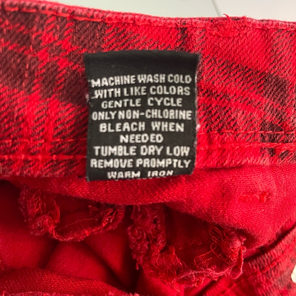 Rue21 Red Plaid Pants Size 5/6 Cute Zippered‎ Pockets - Picture 9 of 9